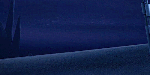 We see the edge of the cliff, before Sabine's arm reaches up and she begins to haul herself over it, looking disgruntled.