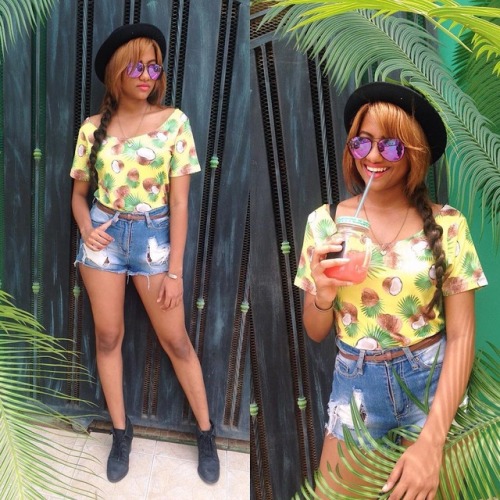 From hot and sexy Miami, @yiselis_fermin goes loco for our coconut crop top    shelfies.com/collecti