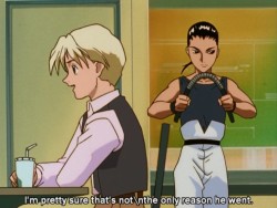 Gundam boys teaching manners to Wu Fei. Wu