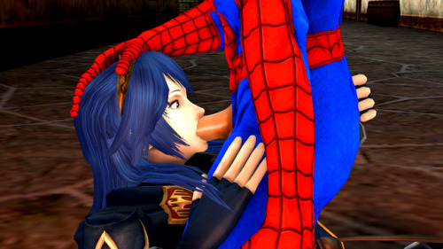 Meat time Lucina loves blowing Spider-man