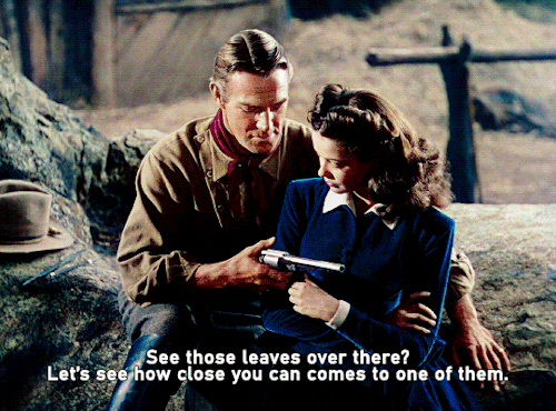 auldcine:Well, I guess you’ll catch on.GENE TIERNEY and RANDOLPH SCOTT in BELLE STARR (1941)