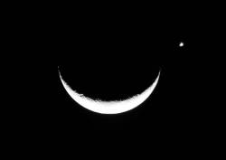 s-ectumsempr4:  Moon and Venus, Septemper 8. 