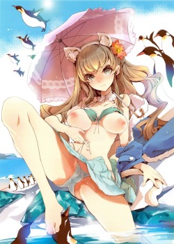 animal ears bikini breasts cameltoe endou okito nipples swimsuits tail undressing | #265367 | yande.re