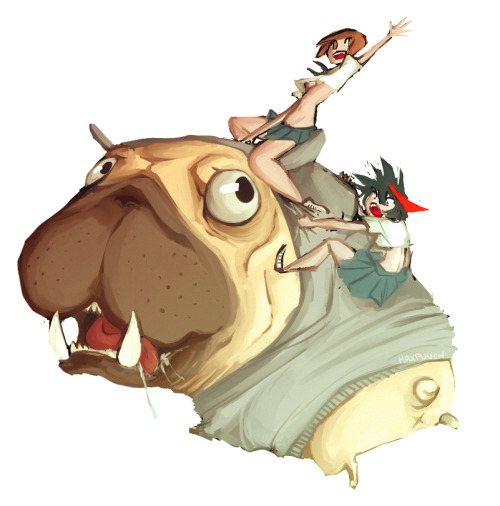 sushiobunny:  haxpunch:  Woof! Not my actual piece, more of an extra giggle ~   Giga Guts is a thing that happens in the second Drama CD.  oh my lol XD