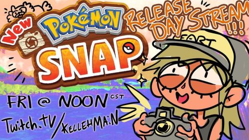 TOMORROW! I’ll be streaming New Pokemon Snap over on Twitch at noon! Come hangout and watch me
