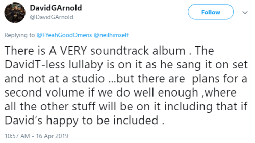 fuckyeahgoodomens: I really hope there will be also second volume with David Tennant singing the lul