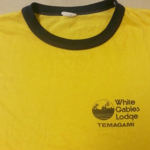 White Gables Lodge, Temagami. Nice 70&rsquo;s/80&rsquo;s paper thin ringer lodge tee sold the other 