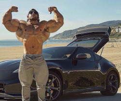 gymratskip:  londonboy45:  He’s got much more power than the car.  Can we tap into his strength?  “Sure, I’ll tap into his strength..on the wrestling mat.”“But, once he loses the match, I’ll tap into that arse of his, or down his shaft with