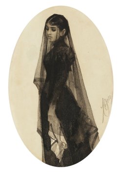 artist-zorn:   The widow, Anders Zorn Medium: ink,watercolor,paper 