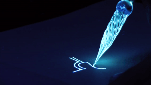 lesbardian:Glow Ink + Glass Pen Drawing! - Peter Draws