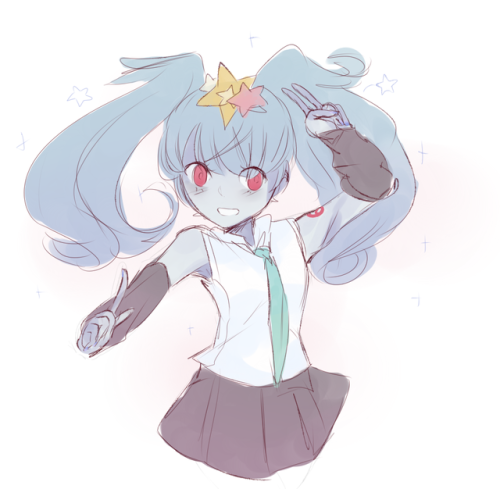 ousamaart:idol girl with twintails: *exists*my brain: Draw Her As Miku