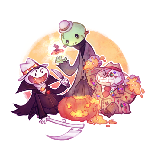 Happy early Halloween!! I was commissioned to draw the boys in their special spooky duds, but you ca