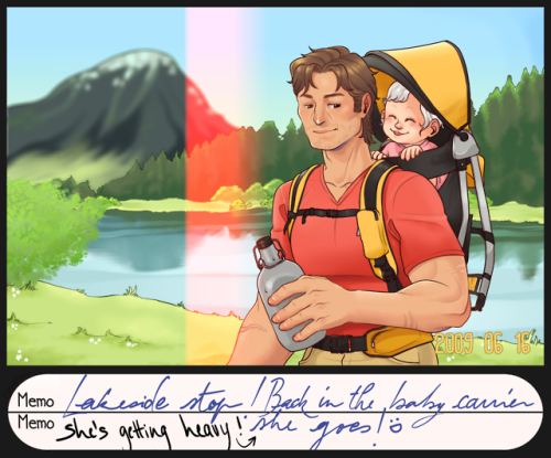 crybabimeiri: a normal family on a normal hiking trip