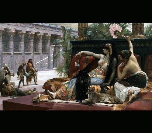 Cleopatra testing poisons on those condemned to death (1887) by Alexandre Cabanel (French, 1823-1889