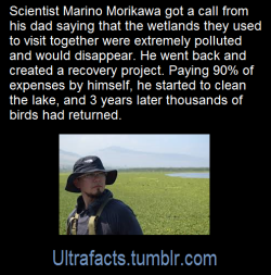 ultrafacts:   Peruvian scientist Marino Morikawa, “revived” polluted wetlands in 15 days using nanotechnology &amp; now plans to try to clean up Lake Titicaca and the Huacachina lagoon, an oasis in the middle of the desert.   Source: [x] [x] Follow