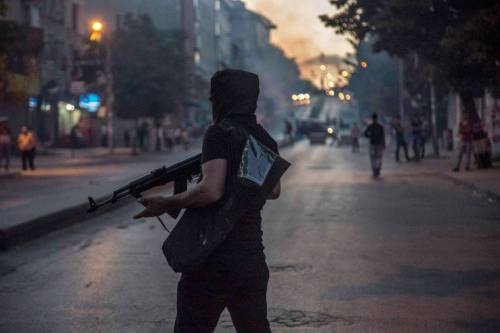from-around-the-globe:Left-wing Kurdish and Turkish militants take up arms in Istanbul, Turkey in re