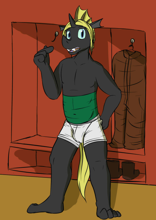 “I don’t need any fancy ones, my boxers are just fine."  Haull said, always the practical changeling.