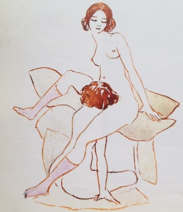histoire-d-elle: “Colette and friend - Illustration from Colette A Passion for Life by Geneviève Dormann ”