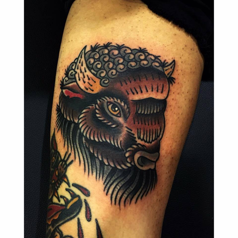 laurajade:henna-inspired-buffalo-tattoo-buffalo-henna