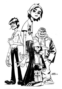 egroeg43:  Gorillaz by Andrew-Robinson  Más