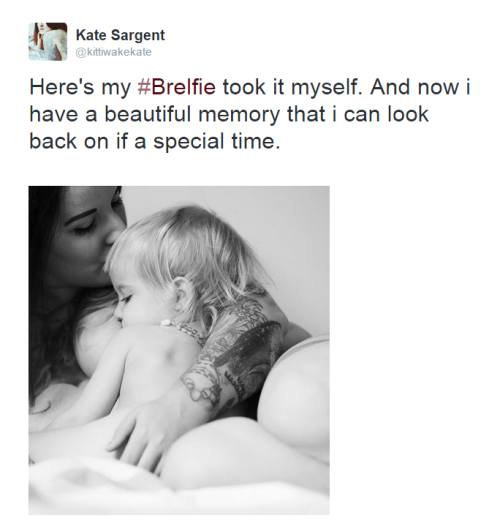 thetenderpassion:  Moms Post #Brelfies In Response To Critic Who Called Breastfeeding Photos “Naked Exhibitionism” 