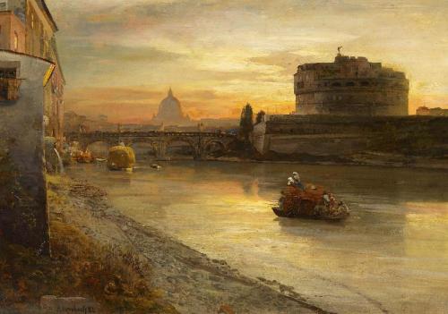 Views of Rome from the Tiber from the eighteenth and nineteenth centuries by Antonio Joli (c. 1775),