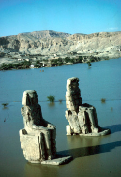 humanoidhistory:The Colossi of Memnon at