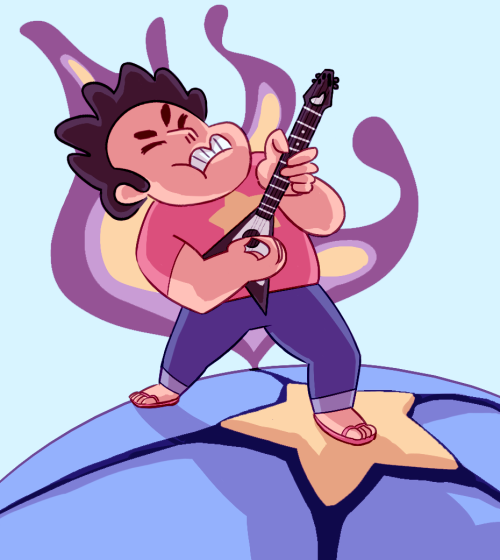 I might be half rock but I’m ALL ROCK(of course he owns a flying V ukulele.)