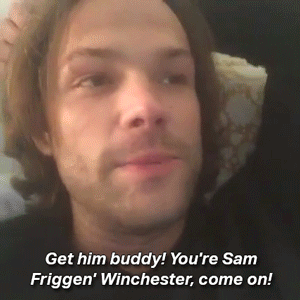 Just Jared Being A Sweetie While Watching 11x07 With Everyone Last Night.