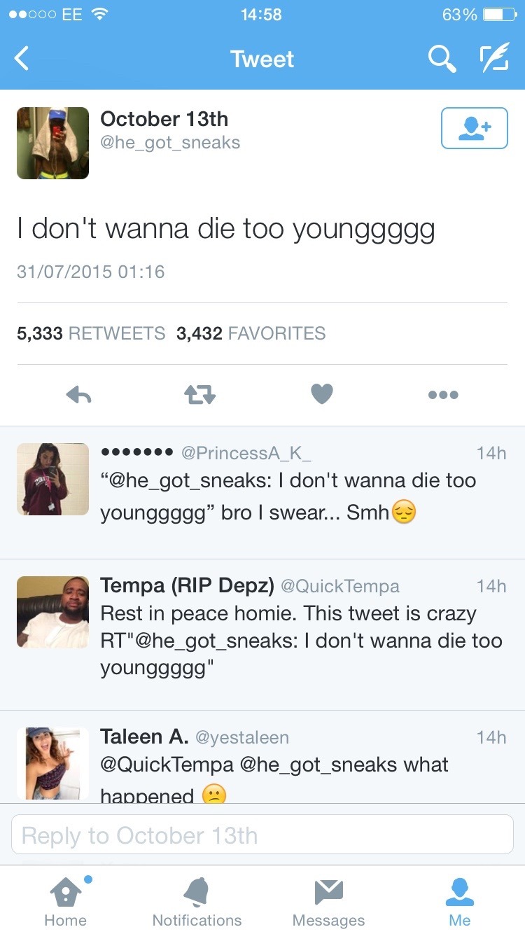 mahoganysun:  chrissongzzz:  THESE WERE THE LAST TWEETS OF CHRISTIAN TAYLOR.HE CLEARLY