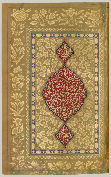 thevintagearab: This prayer book reflects the fusion of Indian and Iranian manuscript illumination i