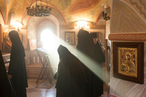 susietwobruise:a beam of light in the monastery chapel