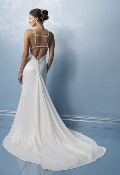 Sexy backless beach wedding dresses