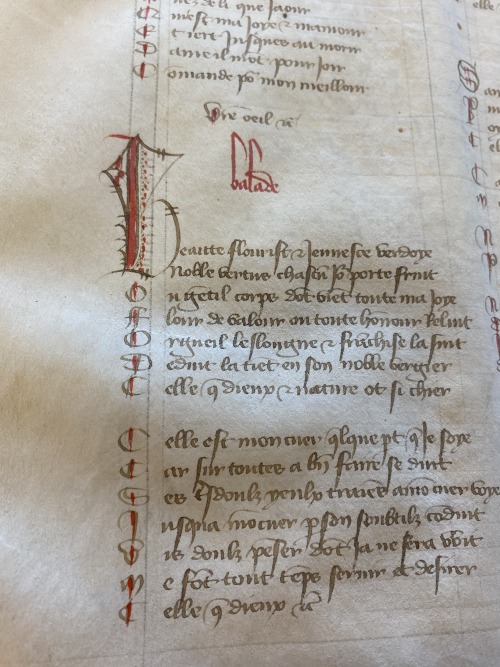 Ms. Codex 902 -[Chansonnier]It’s time for some French poetry! This manuscript features a collection 