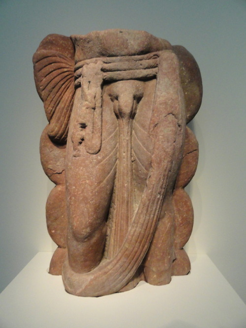 Lower part of Balarama or Nagaraja sculpture from Mathura, Kushan period