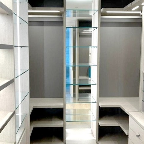 Large, Contemporary Walk-in Closet Design