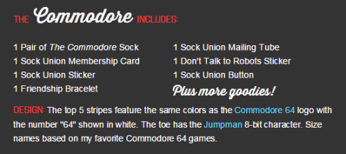 The Commodore from Sock Union - $12.00The Commodore 64 was the first computer for many c