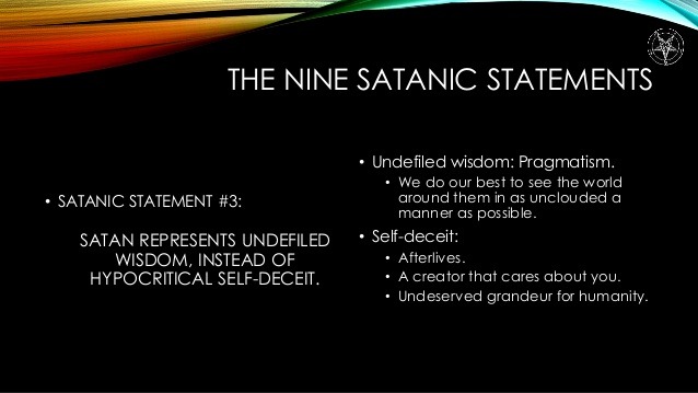 diabolicality:  The Nine Satanic Statements