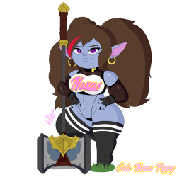 Carmessi: Witdrawsloods: @Carmessi ‘S Gala Noxus Skin For Poppy She Looks Adorable