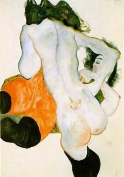 artbeautypaintings:  Two women - Egon Schiele