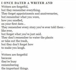 “If a writer falls in love with you,