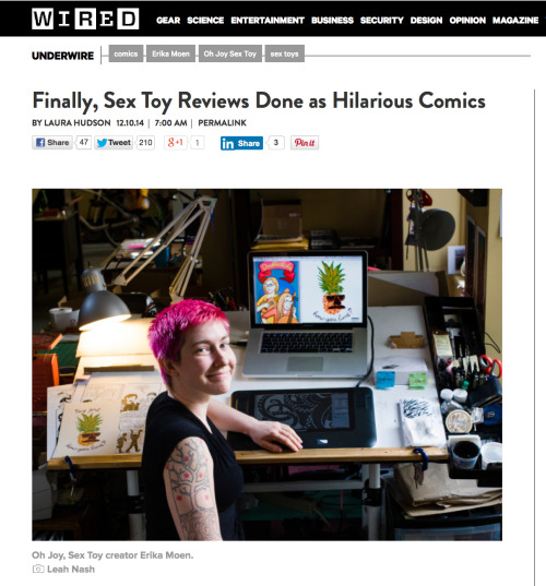 erikamoen:I’m beyond honored to have such a lovely article about OJST appearing on WIRED today. Than