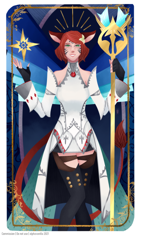 Tarot Commission for @avwalya! I hadn’t drawn Avy in my tarot style yet so this was surely a treat &