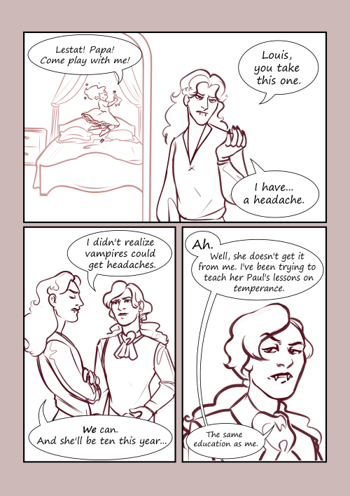 titimylove:ebenaceae:In which Louis discovers he has a vampiric in-law a quick and messy comic inspi