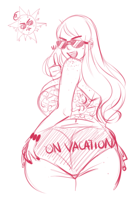 steffydoodles:  On vacation as of tomorrow YAAAAAAAAAAAAAAAAAAAAAAAAAAAAAAAAS.Why not celebrate with a ridiculous doodle?   Don’t forget guys I’m on vacation still ao no stream tonight! Tomorrow I’ll see how I feel!