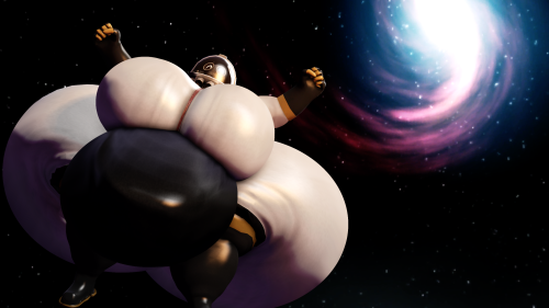 “In Space” ~ by Fattybulous.“See some fatty bodies wobbles in the space” ~ o