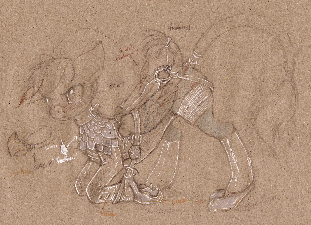 fuchs4chan:  sketchtime ” so you want to be a griffon?”- edition exchanging unfinished