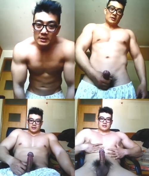 rebelziid:  [ Special Post ]Chinese Hunk Cam Jerk Off  [ Buffy meaty Chinese hunk puts on a really good jerk off show on cam. We almost lost it when he lifted up his chunky lega to reveal his “ chrysanthemum ” ] His drak brown cock stays turgid and