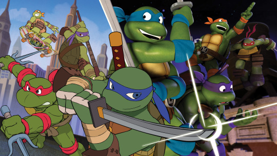 grimphantom2:  tmnt:  THE CROSSOVER IS COMING! On March 27th, the 80′s Turtles and today’s Turtles join forces to stop inter-dimensional havoc being wreaked by Krang and the Kraang! This jam-packed episode features 2D and 3D animation, the original