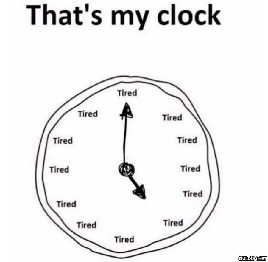 That's my clock Tired...